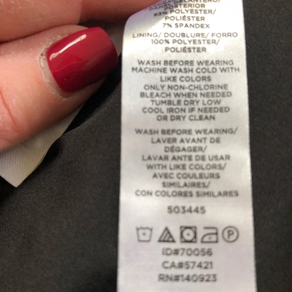 Loft Sz 6 Vegan Leather & Suede Skirt EUC - Picture 9 of 9